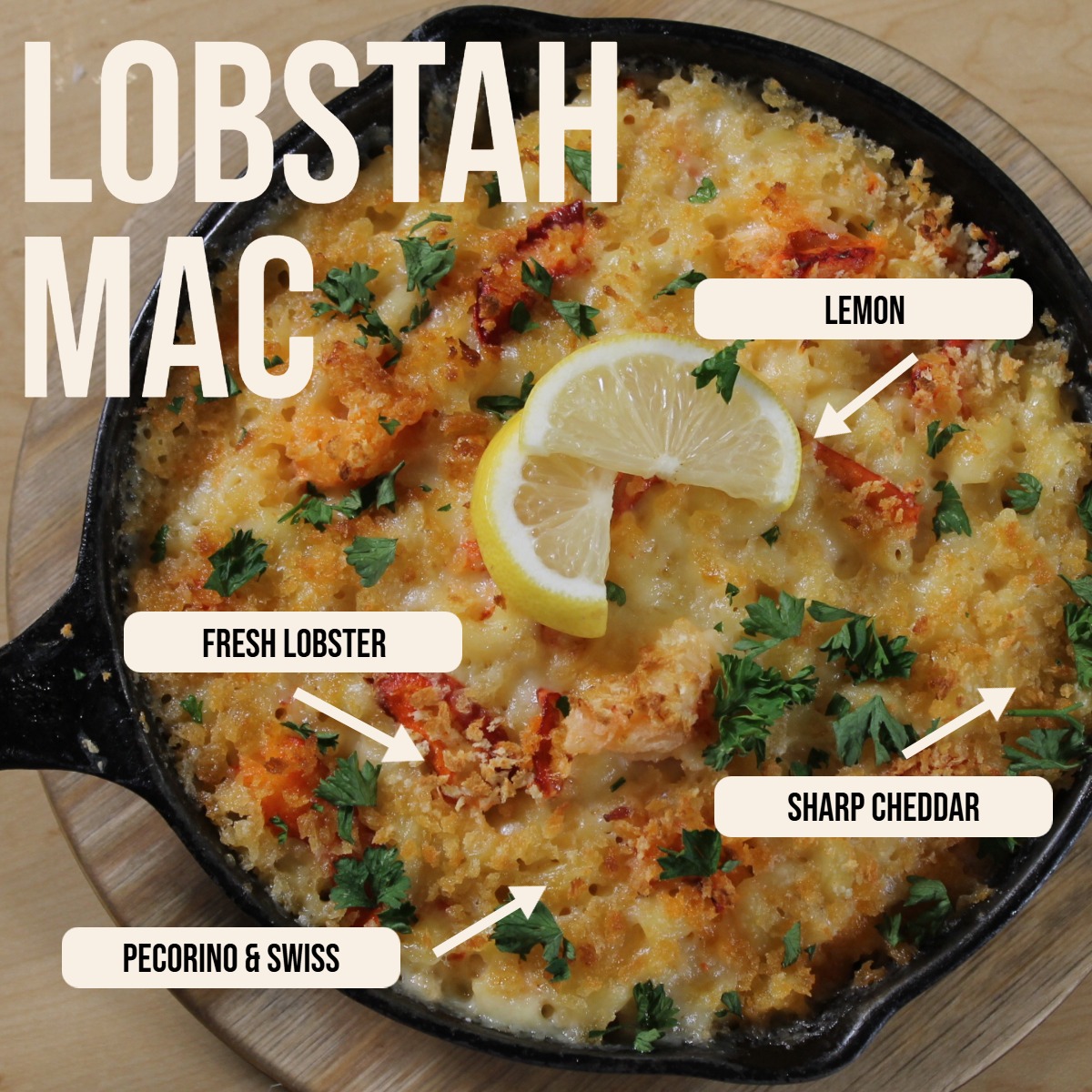 Nothing screams summer like lobster... am I right?! 🦞☀️ And what makes lobster even better? Mac & cheese, of course! 🧀🦞
Come see why our Lobstah Mac was voted Best of NH and experience the perfect combination of creamy, cheesy goodness and fresh lobster in every bite.
Not in the mood for hot mac and cheese? We've got you covered! Try our cool and refreshing Lobstah Mac Salad—all the flavors you love in a summertime favorite.